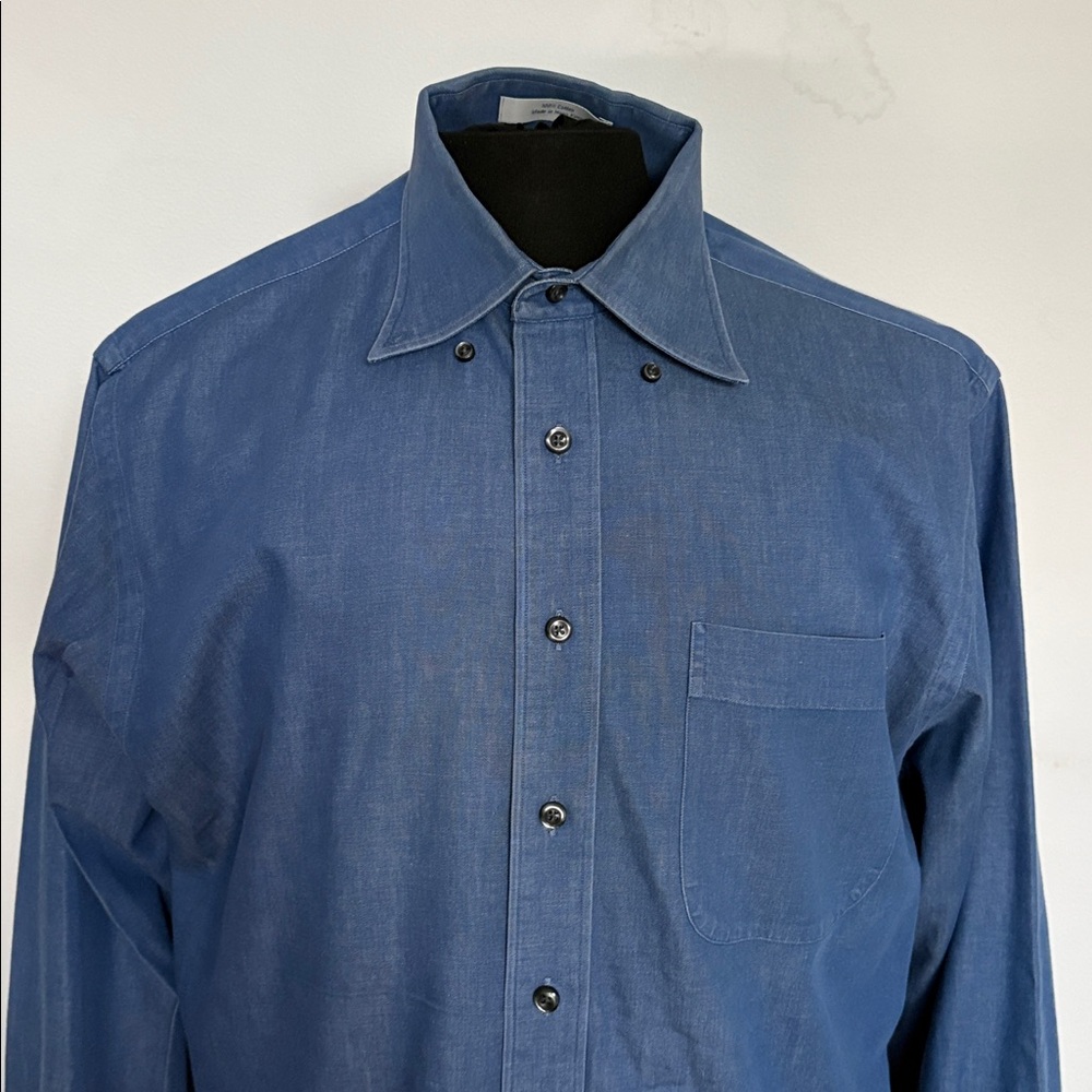 John W Nordstrom Men's Blue Button-Up Shirt Size 16-33 - Picture 2 of 13